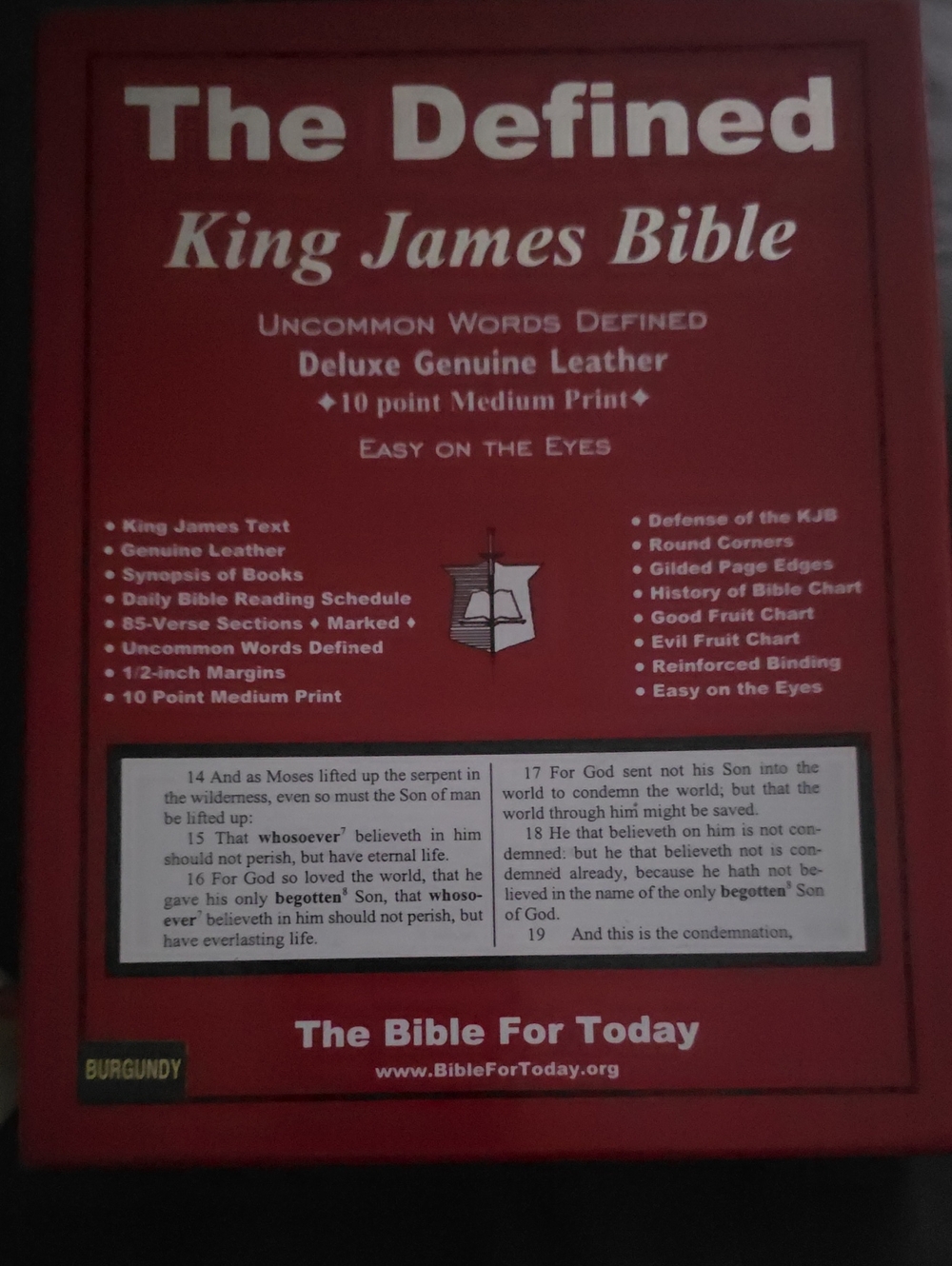 The Defined King James Bible - Burgundy